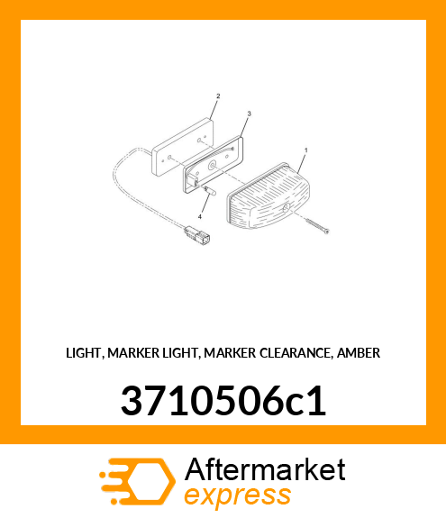 LIGHT, MARKER LIGHT, MARKER CLEARANCE, AMBER 3710506c1