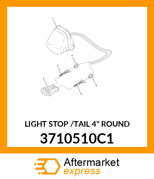 LIGHT STOP /TAIL 4" ROUND 3710510C1