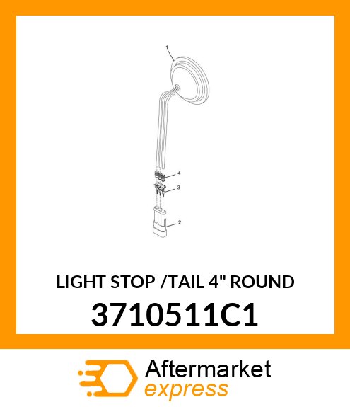 LIGHT STOP /TAIL 4" ROUND 3710511C1