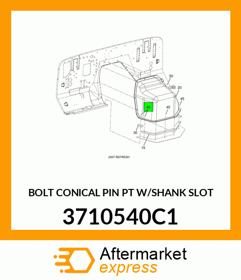 BOLT CONICAL PIN PT W/SHANK SLOT 3710540C1