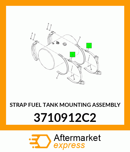 STRAP FUEL TANK MOUNTING ASSEMBLY 3710912C2