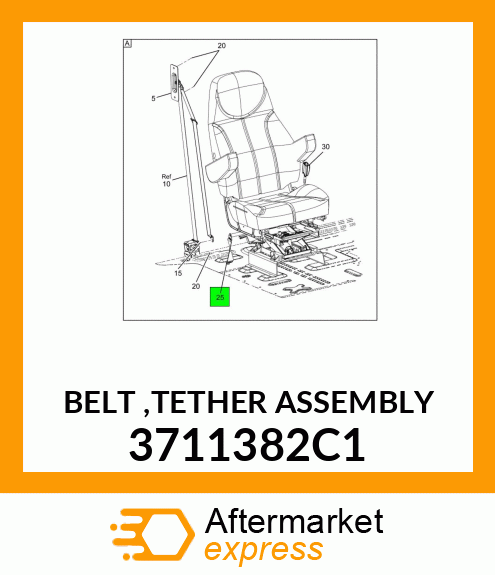 BELT ,TETHER ASSEMBLY 3711382C1