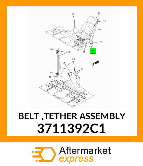 BELT ,TETHER ASSEMBLY 3711392C1