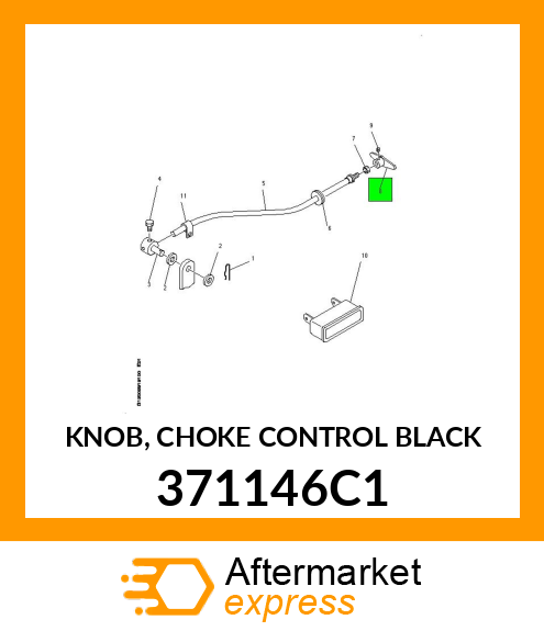 KNOB, CHOKE CONTROL BLACK 371146C1