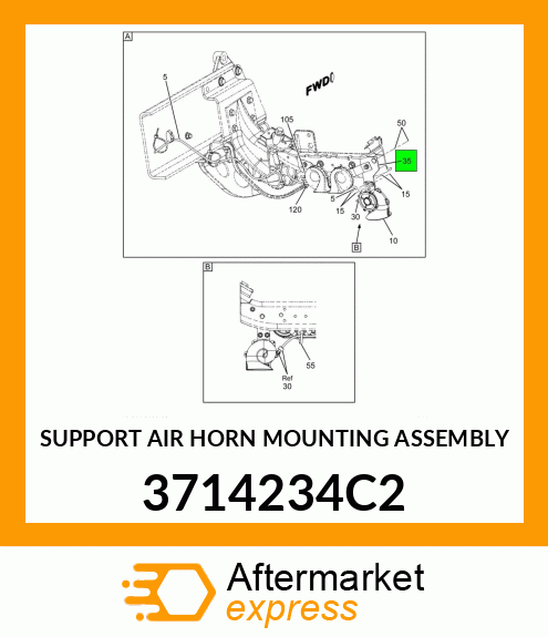 SUPPORT AIR HORN MOUNTING ASSEMBLY 3714234C2