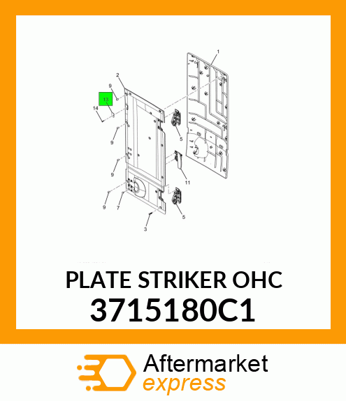 PLATE STRIKER OHC 3715180C1