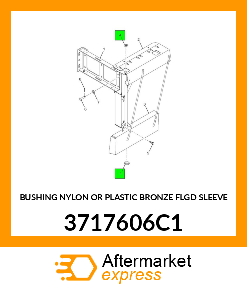 BUSHING NYLON OR PLASTIC BRONZE FLGD SLEEVE 3717606C1