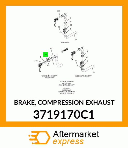 BRAKE, COMPRESSION EXHAUST 3719170C1