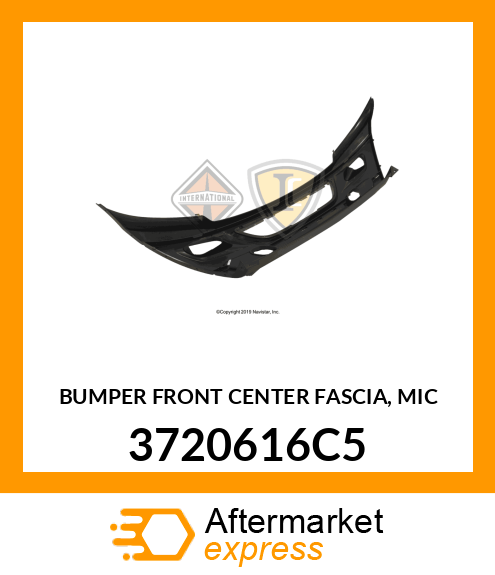 BUMPER FRONT CENTER FASCIA, MIC 3720616C5