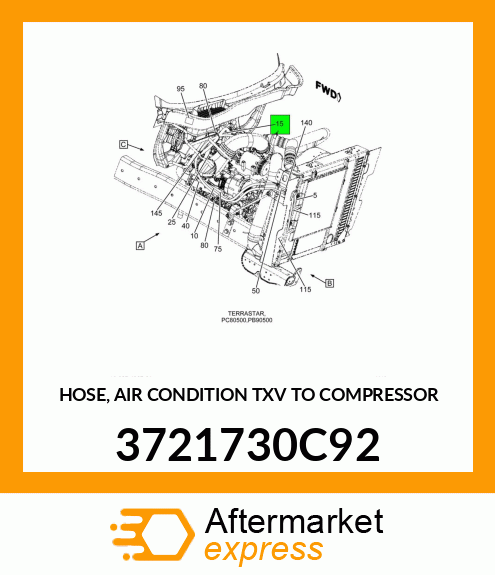 HOSE, AIR CONDITION TXV TO COMPRESSOR 3721730C92