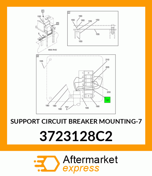 SUPPORT CIRCUIT BREAKER MOUNTING-7 3723128C2