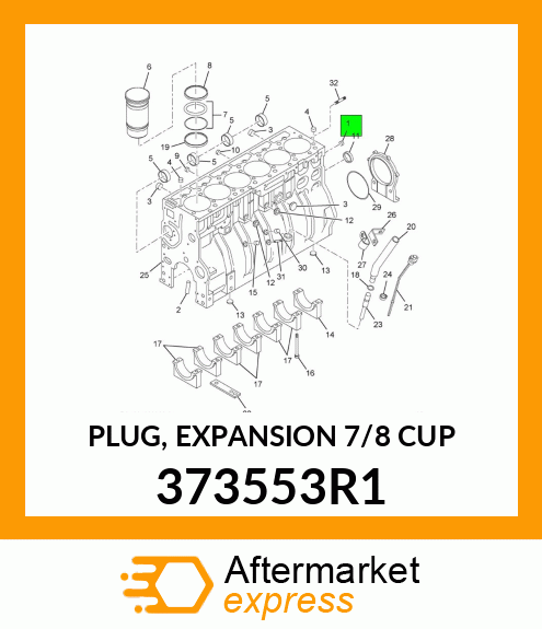 PLUG, EXPANSION 7/8 CUP 373553R1