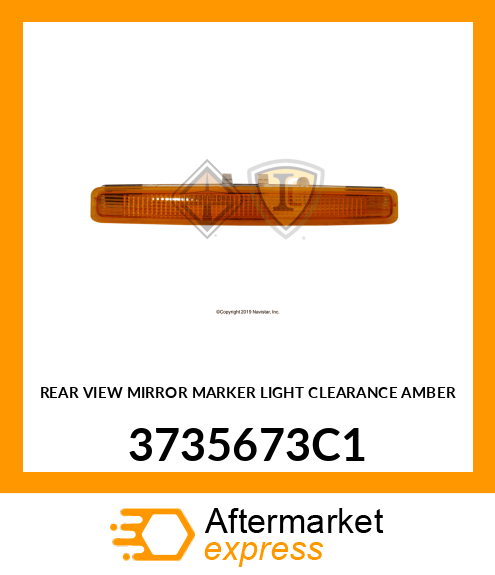 REAR VIEW MIRROR MARKER LIGHT CLEARANCE AMBER 3735673C1