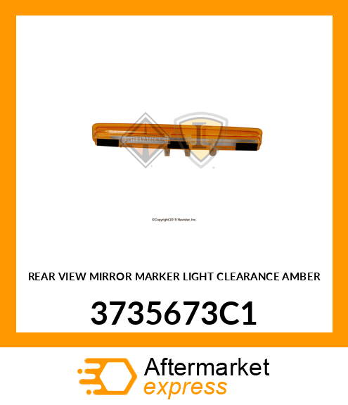 REAR VIEW MIRROR MARKER LIGHT CLEARANCE AMBER 3735673C1