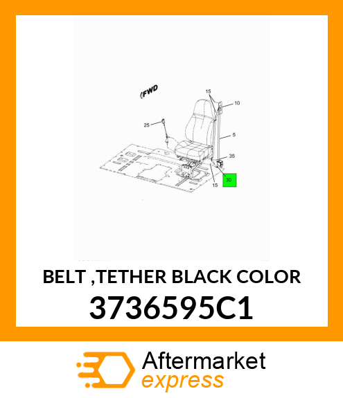 BELT ,TETHER BLACK COLOR 3736595C1