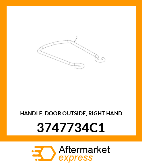 HANDLE, DOOR OUTSIDE, RIGHT HAND 3747734C1