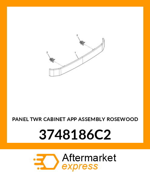 PANEL TWR CABINET APP ASSEMBLY ROSEWOOD 3748186C2