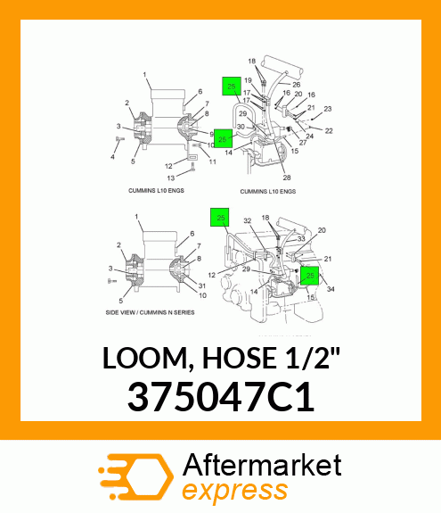 LOOM, HOSE 1/2" 375047C1