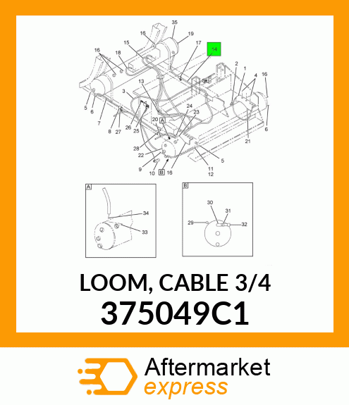LOOM, CABLE 3/4" 375049C1