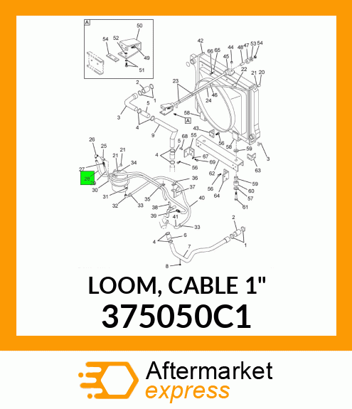 LOOM, CABLE 1" 375050C1