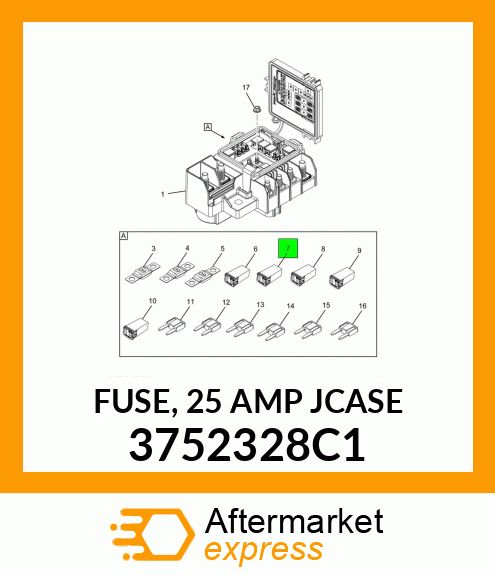 FUSE, 25 AMP JCASE 3752328C1