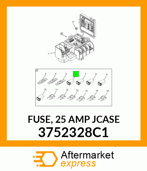 FUSE, 25 AMP JCASE 3752328C1