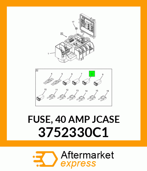 FUSE, 40 AMP JCASE 3752330C1