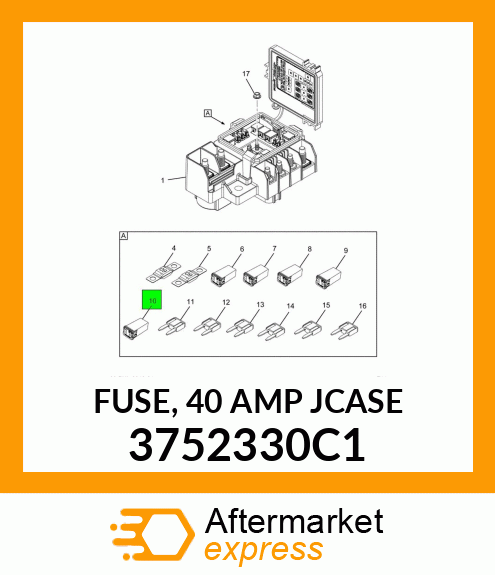 FUSE, 40 AMP JCASE 3752330C1