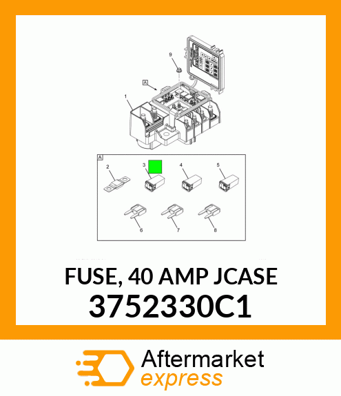 FUSE, 40 AMP JCASE 3752330C1