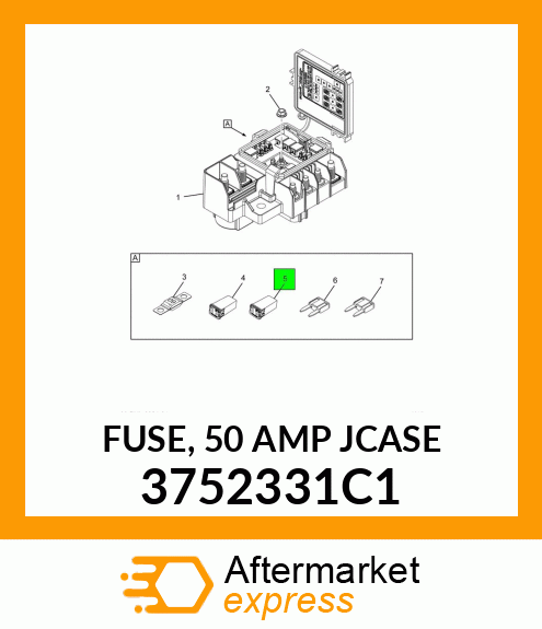 FUSE, 50 AMP JCASE 3752331C1