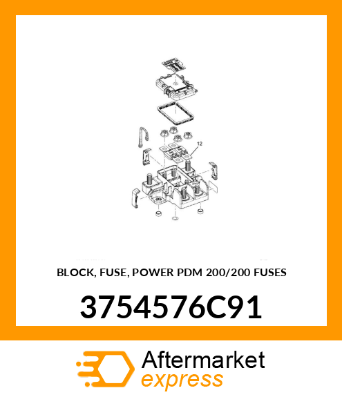 BLOCK, FUSE, POWER PDM 200/200 FUSES 3754576C91