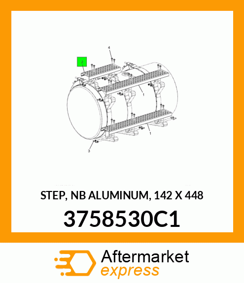 STEP, NB ALUMINUM, 142 X 448 3758530C1