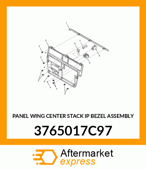 PANEL WING CENTER STACK IP BEZEL ASSEMBLY 3765017C97