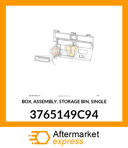 BOX, ASSEMBLY, STORAGE BIN, SINGLE 3765149C94