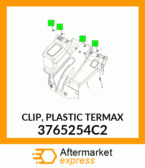 CLIP, PLASTIC TERMAX 3765254C2