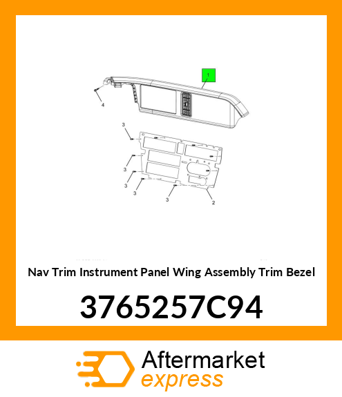 Nav Trim Instrument Panel Wing Assembly Trim Bezel 3765257C94