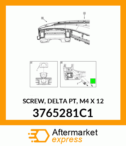 SCREW, DELTA PT, M4 X 12 3765281C1