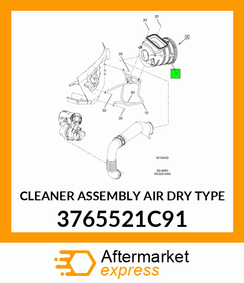 CLEANER ASSEMBLY AIR DRY TYPE 3765521C91