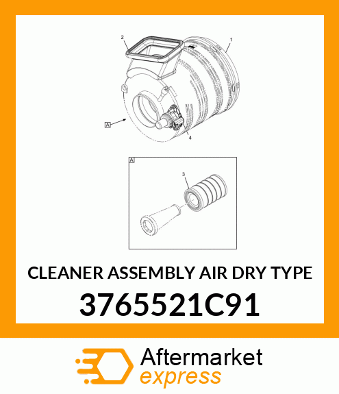 CLEANER ASSEMBLY AIR DRY TYPE 3765521C91