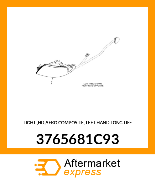 LIGHT ,HD,AERO COMPOSITE, LEFT HAND LONG LIFE 3765681C93