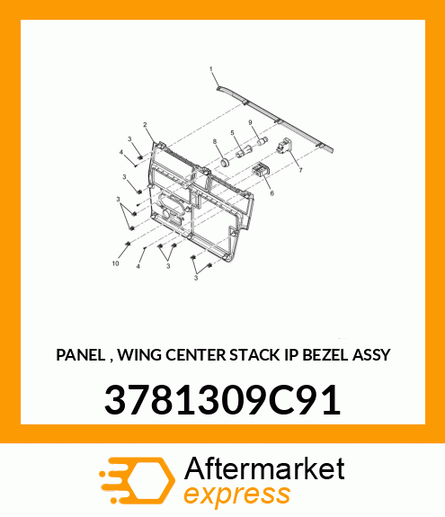 PANEL , WING CENTER STACK IP BEZEL ASSY 3781309C91