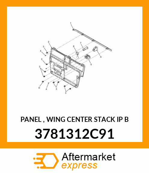 PANEL , WING CENTER STACK IP B 3781312C91