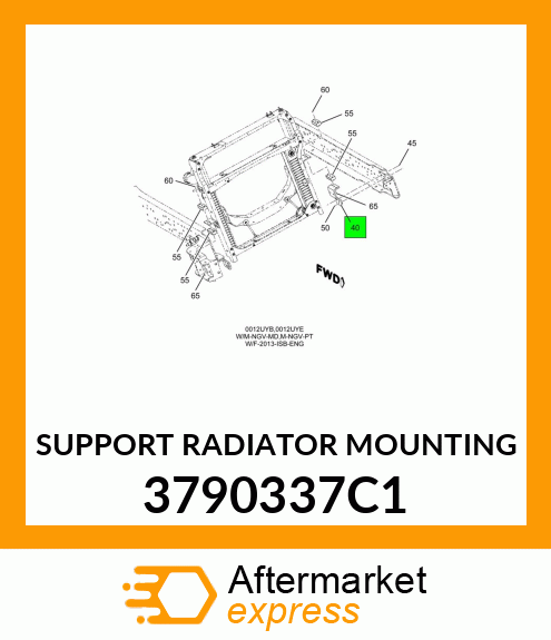 SUPPORT RADIATOR MOUNTING 3790337C1