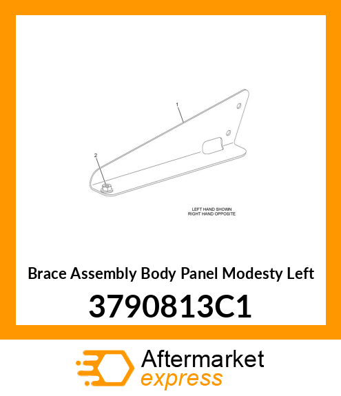 Brace Assembly Body Panel Modesty Left 3790813C1