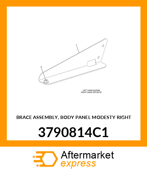 BRACE ASSEMBLY, BODY PANEL MODESTY RIGHT 3790814C1