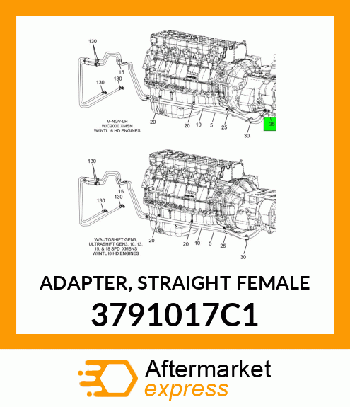 ADAPTER, STRAIGHT FEMALE 3791017C1