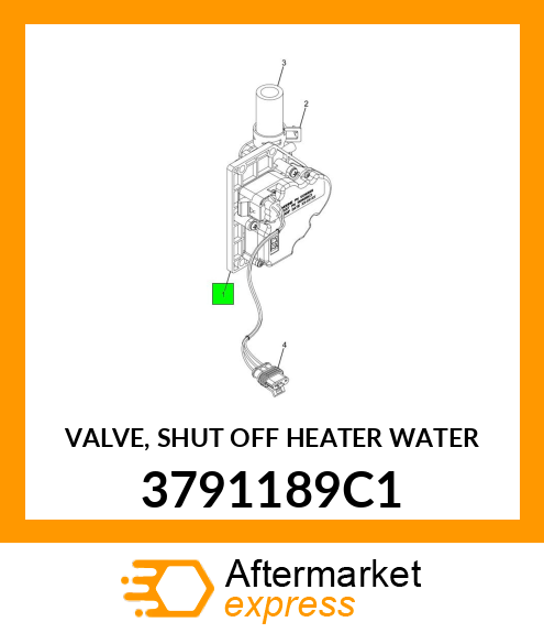 VALVE, SHUT OFF HEATER WATER 3791189C1