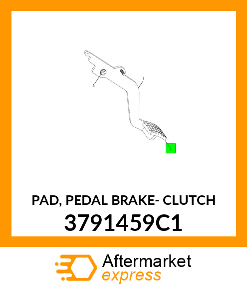 PAD, PEDAL BRAKE- CLUTCH 3791459C1