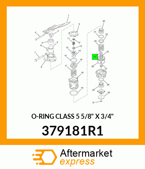 O-RING CLASS 5 5/8" X 3/4" 379181R1