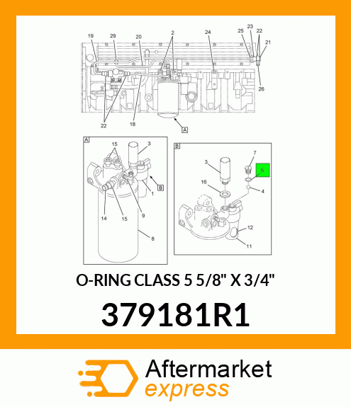 O-RING CLASS 5 5/8" X 3/4" 379181R1